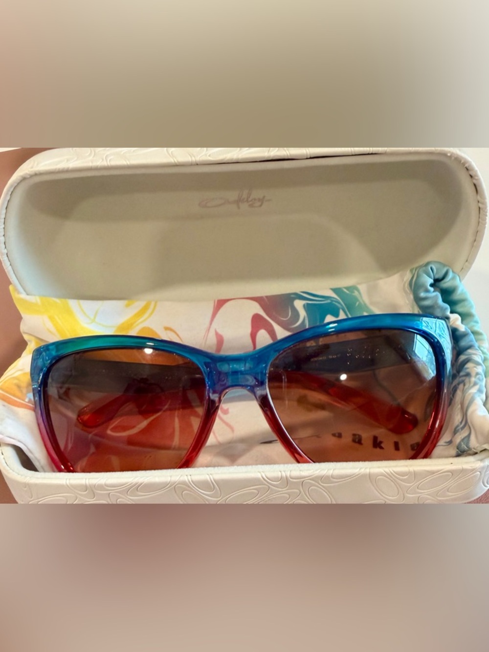 Oakley Fringe Teal Blue to Link Gradient Sunglasses